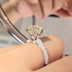 모이사나이트 2캐럿 S925 순은 솔리 베이직 오픈형 사이즈 조절 반지 GRA 증서 정품 보증 패션의류/잡화/여성패션 반품 최저가 64,350원 로켓배송