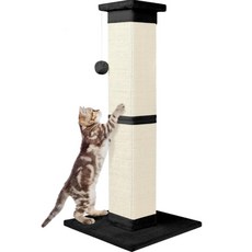 츄츄냥 고양이 수직 스크래쳐 기둥형, 1개, 2세대 브라운