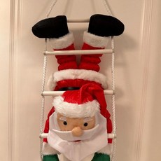 비비디아 크리스마스 싼타 인형 LED 조명 사다리 장식품 장식 데코 산타그로스 60CM, 패딩거꾸로싼타, 1개