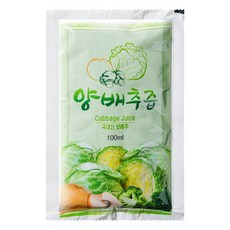 순수 양배추즙100포, 100개, 100ml