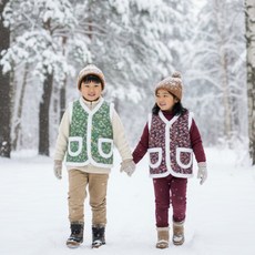 할머니조끼 (아동용) 꽃무늬 캠핑 촌캉스 조끼