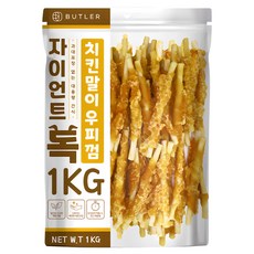 자이언트독 치킨말이 우피껌 1kg 대용량 강아지 간식, 치킨우피껌스틱, 1개