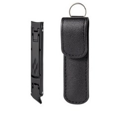 (WD)C250 휴대간편한 초슬림 접이식 양면 손톱깎이 네일케어 - 전용케이스포함, 블랙, 1개, 블랙