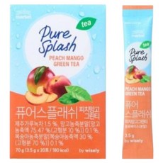 [당일출고] [MD/Pick] 저칼로리 퓨어스플래쉬 피치망고 그린티, 1박스, 20개입, 3.5g