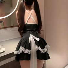 더바몰 레이스 나시 원피스 메이드 코스튬 코스프레 이벤트룩