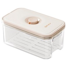 BYOU 원터치 진공밀폐용기 다이얼 냉장고정리용기 대용량, 3600ML, 1개, 3600ml