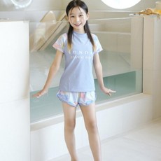 오자드 썬데이 주니어 초등 여아 성인 여자 투피스 래쉬가드 세트 실내 수영복 고학년 비치웨어