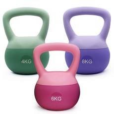 스포츠 소프트 실리카겔 케틀벨, 퍼플, 8kg, 1개