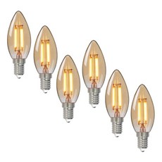 알라딘라이팅 에디슨 LED 촛대구 전구 E14 6개 14mm 소켓