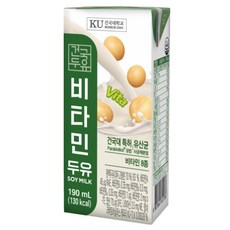 [건국우유] 비타민 두유 190ml 24팩, 24개