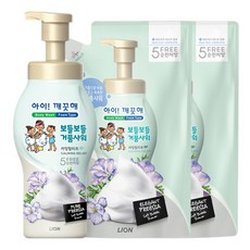 LION 獅王 泡泡沐浴乳容器 700g*1入+補充包 650g*2入 Pure Freesia, 1組