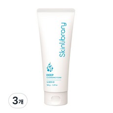 스킨라이브러리 딥 클렌징 폼, 3개, 150ml