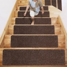 홈앤힐링 계단 미끄럼방지 패드 논슬립 계단발판 실내외용, 8개, 코지 브라운