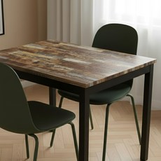 비셀리움 모던테이블 사각 식탁테이블 2인 다이닝 테이블 1인용 2인용 3인용 4인용 6인용 블랙프레임 식탁 600 800 1000 1200 1400, 클래식브라운