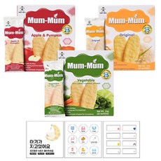 신형 멈멈 혼합 유아쌀과자 오리지널 + 야채 + 사과 호박 세트, 1세트, 54g, 혼합맛(오리지널/야채/사과/호박)