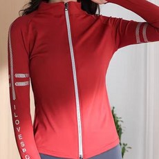 여성 피트니스 요가 집업 자켓 슬림핏 스포츠 집업 통기성 필라테스 상의 요가복긴팔 헬스 러닝 웨어