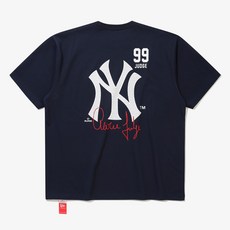 뉴에라 MLB 뉴욕 양키스 플레이어 시그니처 티셔츠 팀 네이비 15147523