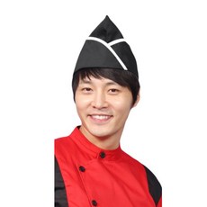 CA20 조리모 위생모자 헬로모자 남여공용 벨크로, CA20_검정흰줄, 1개