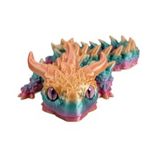 팹큐브 크리스탈 드래곤 관절 피규어 레인보우 30cm 인테리어 오브제 장식 소품, 1개