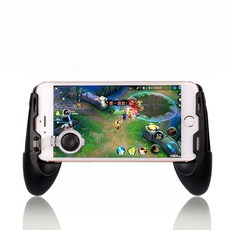 헥트로 스마트폰 게임패드 조이스틱 세트 모바일 컨트롤러 브롤스타즈 로블록스 모바일배그 와일드리프트 호환, 1개, 블랙, 게임패드/조이스틱 세트