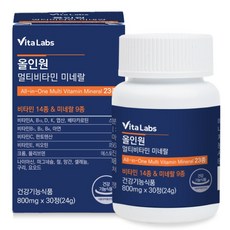 비타랩스 올인원 멀티비타민 미네랄 23종 종합 영양제, 1개, 30정