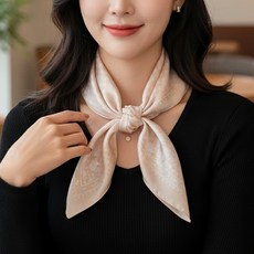 오아델 페이즐리 실크 반다나 고급 두건 사각 스카프 70X70cm