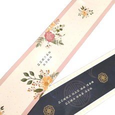 감사 종이 띠지 700*120mm 띠종이 선물 포장 데코 롱타입, 30개, 감사꽃