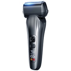 BUODCO 전기면도기 일자형 헤드 3중날 여행용 휴대용 면도 C타입 남성 선물 추천, 블랙, TX-03