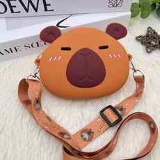 카피바라 페이스 미니사이즈 실리콘 스트랩 크로스 가방