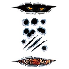 바이유즈 차량용 3D패션 기스커버 스티커, 3종 1세트, 1개