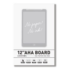 아하코리아 LCD 전자패드 노트 메모 패드 전자칠판 12인치, 화이트(단색)