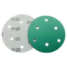 SABER 5인치(125mm) 6홀 지르코니아 필름 원형사포 (1BOX 100장), #220