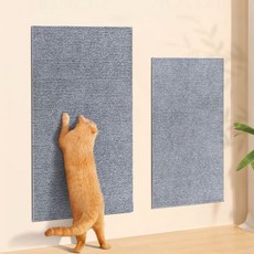 Maaa 貓咪牆壁垂直改造可裁剪黏貼式貼紙型地毯貓抓板, 灰色, 1個