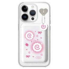 귀여운 일본 감성 맥세이프 카드 수납 지갑 포켓 케이스, 1개, 나루토마키 카드 포켓 (+키링)