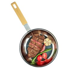 마르쿠진 인덕션 겸용 무연마제 통5중 316 스테인리스 후라이팬 + 실리콘 손잡이 커버 세트 코튼옐로우, 1개, 20cm