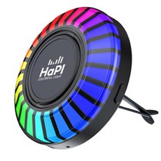 자동차 용품 악세사리 송풍구 LED 음악조명 소리반응 하피, 1개, 사운드LED