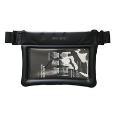 아이리버 올라운드 대형 크로스 터치 튜브 핸드폰 스마트폰 방수팩 힙색 방수가방, 블랙, 1개