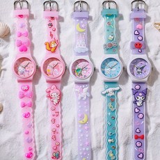 10미터 방수시계 3D입체시계 산리오 캐릭터 유치원 초등학생 조카 선물 단체 선물 입학 졸업 교회 선물 +산리오스티커 드려요(국내당일발송)