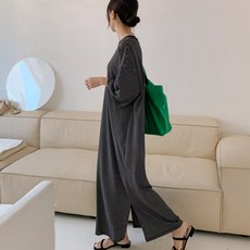 우아글로벌 빅사이즈 롱원피스 예쁜 여자 패턴 줄무늬 원피스