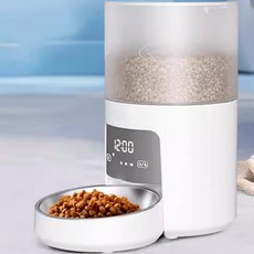 수린펫 강아지 고양이 스마트 자동급식기 와이파이 앱연동, 화이트, 1개, 4L