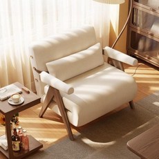 80*80*80CM 접이식 멀티펑션 소파베드 듀얼용도 솔리드 우드 싱글베드 가정용 싱글 소파베드, 하얀색