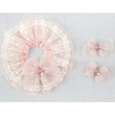 狗狗造型髮夾, 蜜桃色