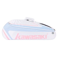 Kawasaki 가와사키 배드민턴 가방 3개입 숄더백 백팩 핸드백 테니스 라켓 가방 배드민턴 장비, 3개입 (잔잔한 바람 블루)-독립 신발 칸 포함