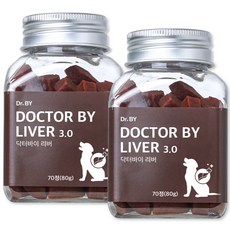닥터바이 강아지 영양제, 70정, 70g, 심장/간, 2개