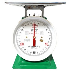 금성계기사 지시저울2/5/10/20/30/50 접시저울 시장저울 아날로그저울 계량저울 앉은뱅이저울 계량저울, 30kg/1눈금100g