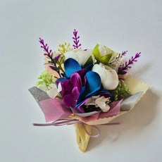 성묘 납골당 봉안당 추모원 꾸미기 핸드메이드 실크플라워 리스9종 미니꽃다발10종 미니화병3종, 1개, 꽃다발 라넌큘러스 크림