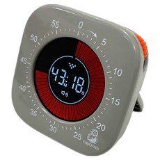 리뉴얼 0데시벨 무소음 LCD 디지털 타임타이머 뽀모도로타이머 구글타이머, 4.1세대-그레이, 1개