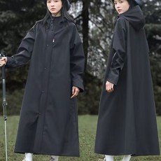 가남 초경량 판초우의 바람막이 레인코트 남녀공용 골프 우비, 1개, 블랙