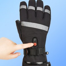 [배터리포함] KC 인증 충전식 오토바이 발열장갑 스마트 방한 열선장갑, 세트B 블랙