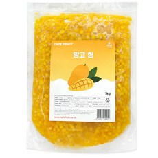 ( SALE ) CAFE FRUIT 과육이 살아있는 다이스 망고청 1KG 망고퓨레, 1개입, 1개
